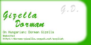 gizella dorman business card